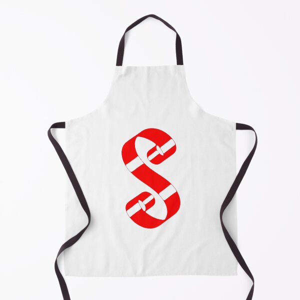 Item preview, Letter S – Retro Red Ribbon Monogram Calligraphy designed and sold by uncoXab.