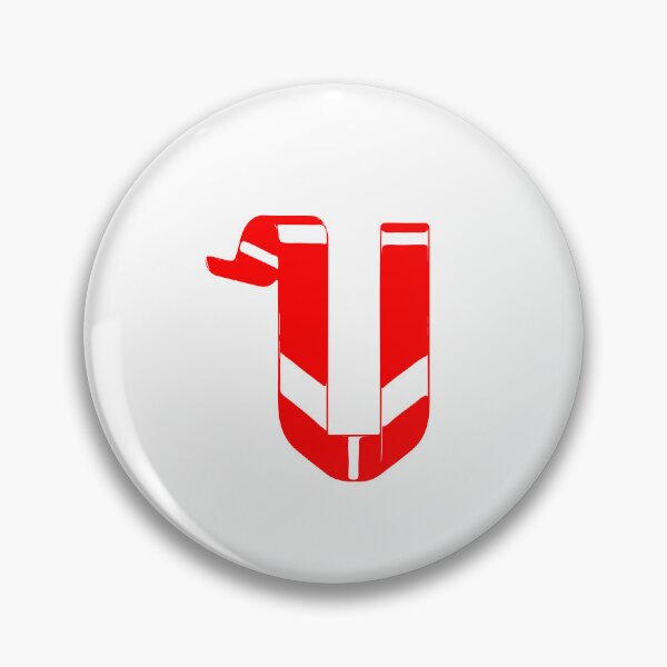 Item preview, Letter U – Retro Red Ribbon Monogram Calligraphy designed and sold by uncoXab.