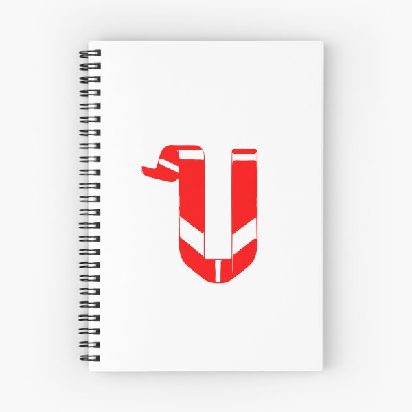 Item preview, Letter U – Retro Red Ribbon Monogram Calligraphy designed and sold by uncoXab.