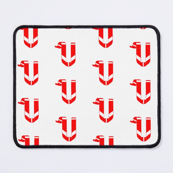 Item preview, Letter U – Retro Red Ribbon Monogram Calligraphy designed and sold by uncoXab.