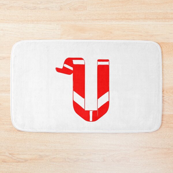 Item preview, Letter U – Retro Red Ribbon Monogram Calligraphy designed and sold by uncoXab.