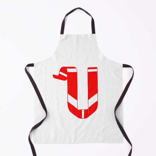 Item preview, Letter U – Retro Red Ribbon Monogram Calligraphy designed and sold by uncoXab.