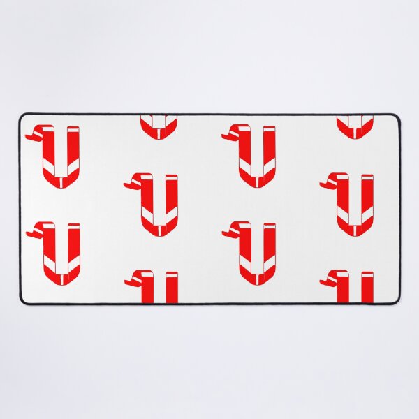 Item preview, Letter U – Retro Red Ribbon Monogram Calligraphy designed and sold by uncoXab.