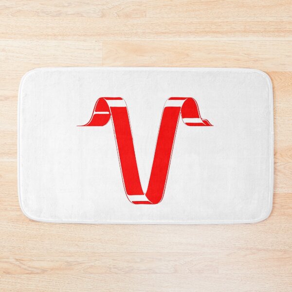Item preview, Letter V – Retro Red Ribbon Monogram Calligraphy designed and sold by uncoXab.