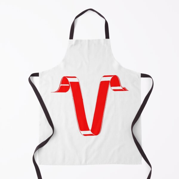 Item preview, Letter V – Retro Red Ribbon Monogram Calligraphy designed and sold by uncoXab.