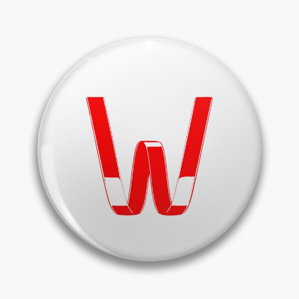 Item preview, Letter W – Retro Red Ribbon Monogram Calligraphy designed and sold by uncoXab.