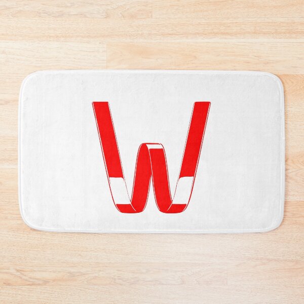 Item preview, Letter W – Retro Red Ribbon Monogram Calligraphy designed and sold by uncoXab.