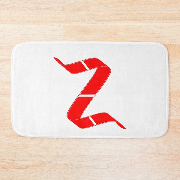 Item preview, Letter Z – Retro Red Ribbon Monogram Calligraphy designed and sold by uncoXab.