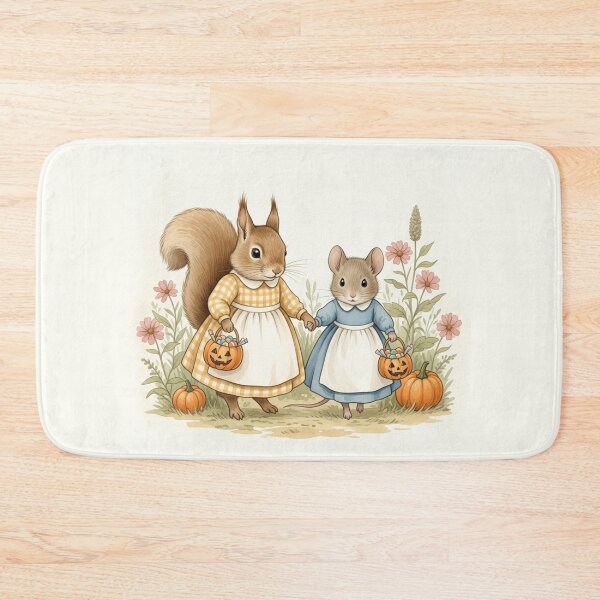 Item preview, Autumn Companions – Squirrel & Mouse in Harvest Dresses designed and sold by Pasteltone.