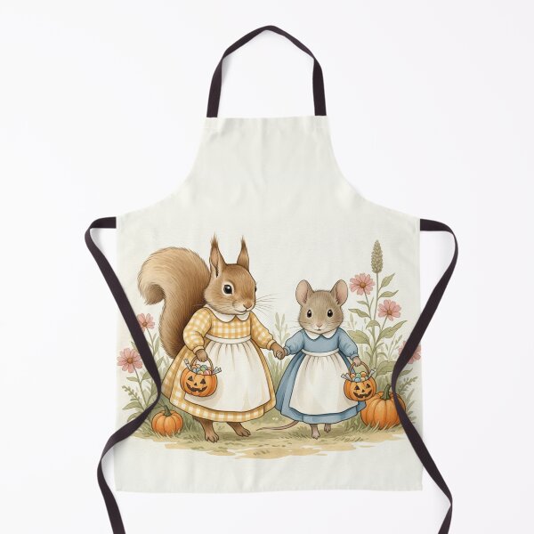 Item preview, Autumn Companions – Squirrel & Mouse in Harvest Dresses designed and sold by Pasteltone.