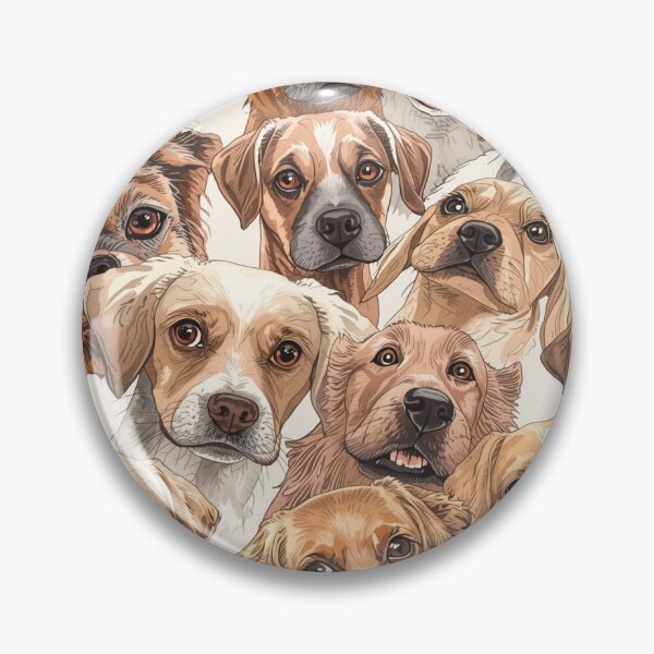 Item preview, Pattern of friendly attentive dogs designed and sold by Toroxp.