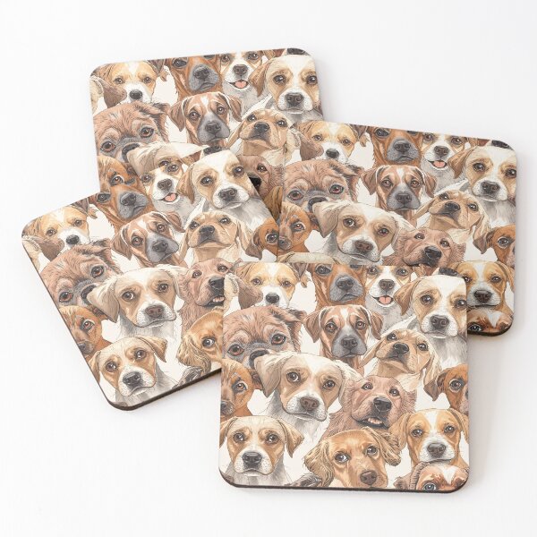 Item preview, Pattern of friendly attentive dogs designed and sold by Toroxp.