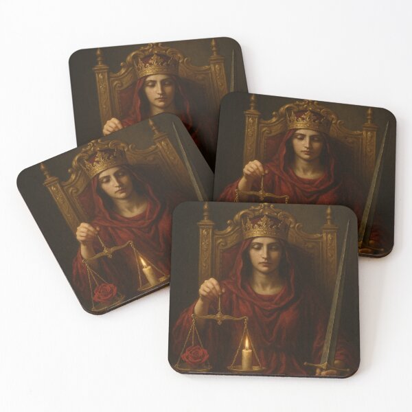 Item preview, Justice – Red Velvet Tarot designed and sold by WitchPrint.