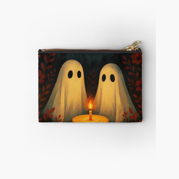 Item preview, Twin or Couple Ghost Birthday – Meteor Shower Celebration Among Fall Florals designed and sold by EmeraldeaArt.