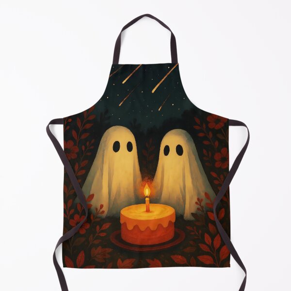 Item preview, Twin or Couple Ghost Birthday – Meteor Shower Celebration Among Fall Florals designed and sold by EmeraldeaArt.
