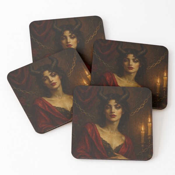 Item preview, The Devil – Red Velvet Tarot designed and sold by WitchPrint.