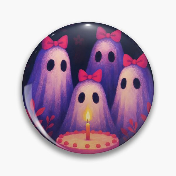 Item preview, Girly Ghost Birthday – Pink Floral Cake Celebration designed and sold by EmeraldeaArt.