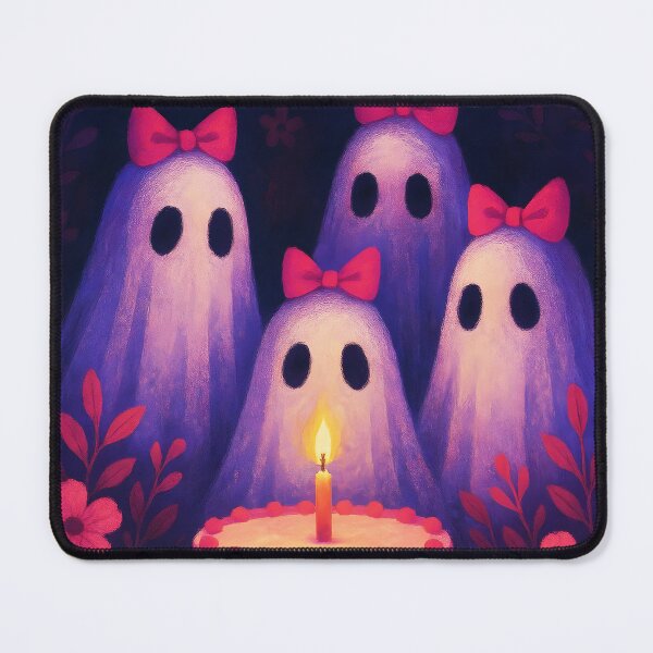 Item preview, Girly Ghost Birthday – Pink Floral Cake Celebration designed and sold by EmeraldeaArt.