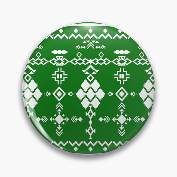 Item preview, Green and White Ethnic Seamless Pattern for Fabric, Holiday Sweater, and Digital Wallpaper Design designed and sold by DesignByNui.