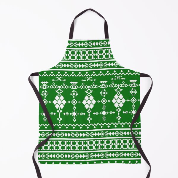 Item preview, Green and White Ethnic Seamless Pattern for Fabric, Holiday Sweater, and Digital Wallpaper Design designed and sold by DesignByNui.