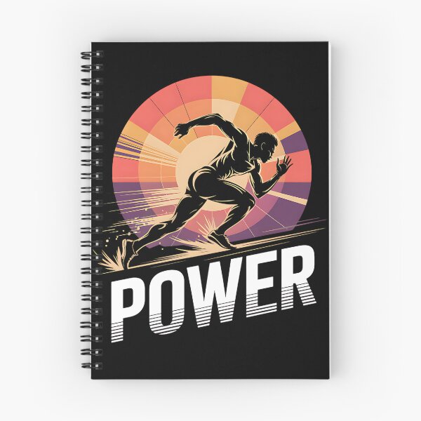 Item preview, POWER Sprint – Dynamic Runner Fitness Athlete Retro Sunset Graphic designed and sold by Taans-Creation.