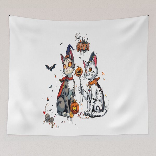 Item preview, halloween cat horror art graffiti cool family designed and sold by atomsama.