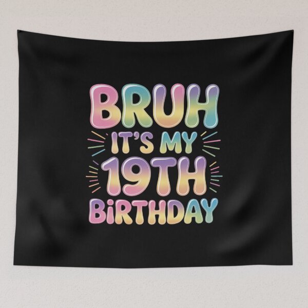 Item preview, Bruh It's My 19th Birthday Groovy Tie dye 19 Years Old Bday  designed and sold by NeomiStoreSS.