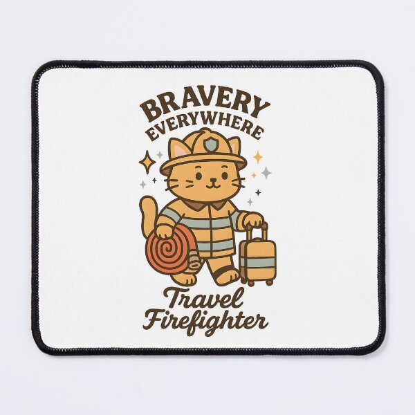 Item preview, Bravery Everywhere Cute Firefighter Cat Shirt | Travel Firefighter Appreciation Tee designed and sold by ClinicalHubs.