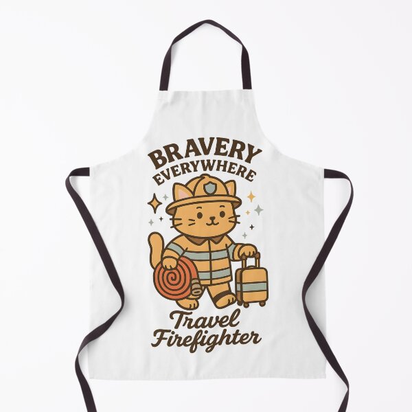 Item preview, Bravery Everywhere Cute Firefighter Cat Shirt | Travel Firefighter Appreciation Tee designed and sold by ClinicalHubs.