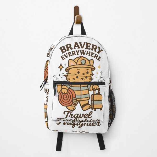 Item preview, Bravery Everywhere Cute Firefighter Cat Shirt | Travel Firefighter Appreciation Tee designed and sold by ClinicalHubs.