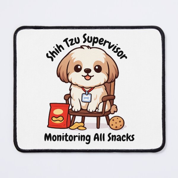 Item preview, Shih Tzu Supervisor – Monitoring All Snacks | Funny Dog Sticker, Mug & T-Shirt Gift designed and sold by ZenTzu Studio.