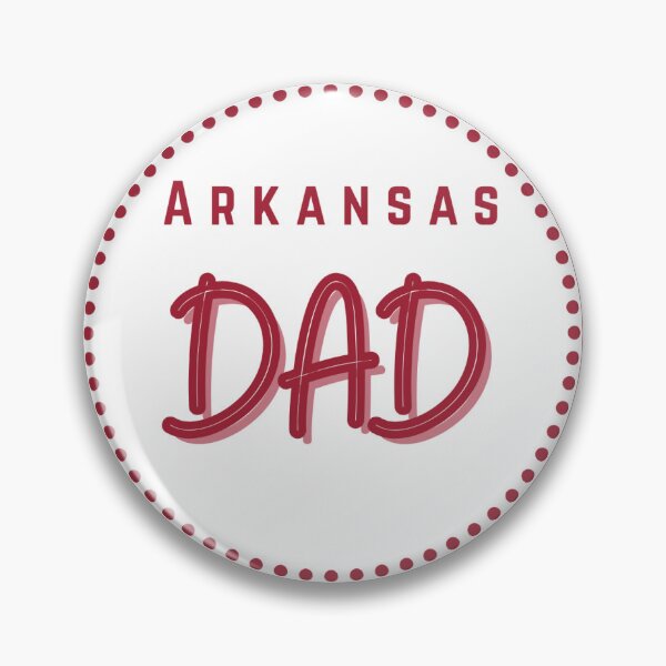 Item preview, Arkansas Dad Football Gameday Pin Button designed and sold by Kickoff Buttons.