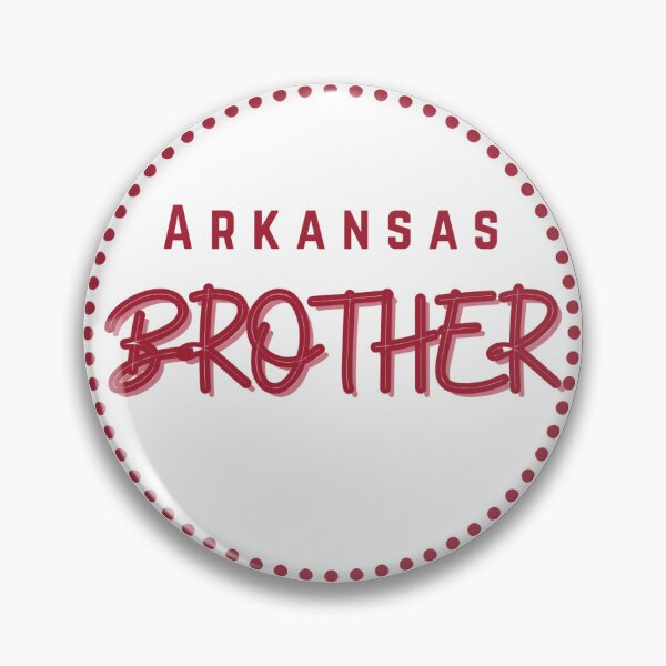 Item preview, Arkansas Brother Football Gameday Pin Button designed and sold by Kickoff Buttons.