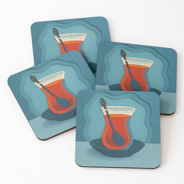 Item preview, Turkish Tea Glass in Paper Cut Style Illustration designed and sold by Pacika.