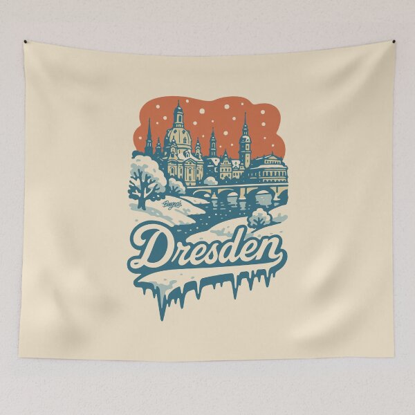 Item preview, Dresden Winter Landscape in Snow designed and sold by Boogosh.