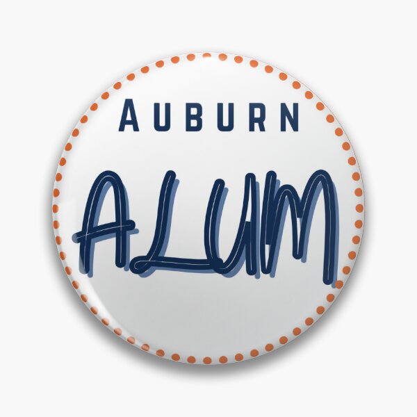 Item preview, Auburn Alum Football Gameday Pin Button designed and sold by Kickoff Buttons.