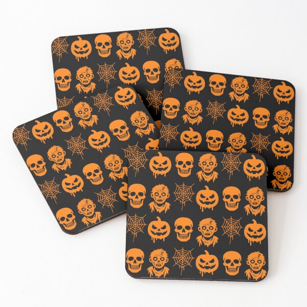 Item preview, Zombie, Skull, Spider's Web and Pumpkin Pattern designed and sold by NightTimeJ.