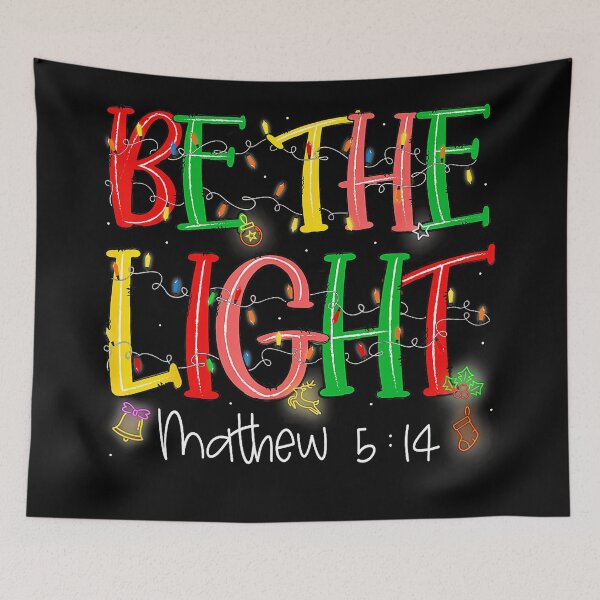 Item preview, Be The Light Matthew 514 Christian Merry Christmas Jesus  designed and sold by WayTBeenkenArt.