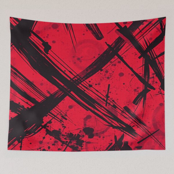 Item preview, Urban Static “Red Voltage” | Abstract Energy Grunge Streetwear Pattern designed and sold by CMdigit.