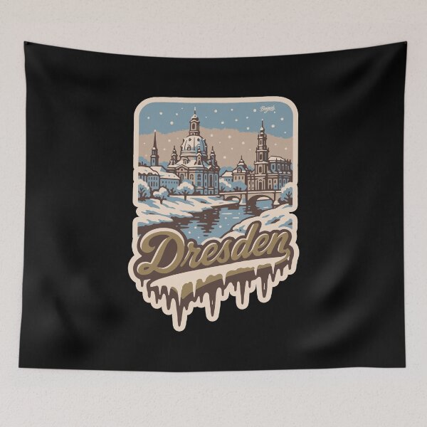 Item preview, Winter Scene Dresden Cityscape designed and sold by Boogosh.