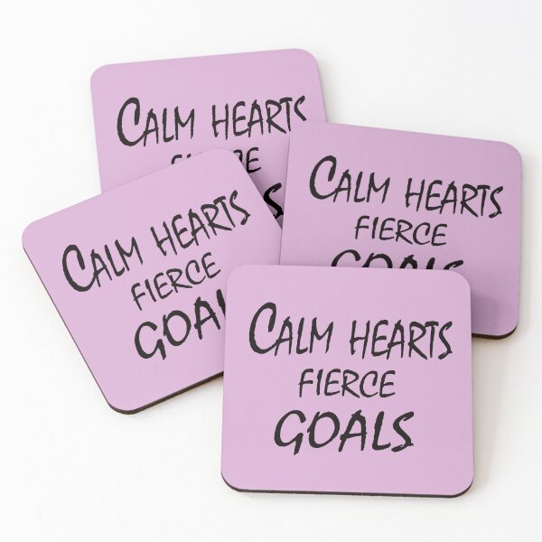 Item preview, Calm Hearts, Fierce Goals – Motivational Balance & Focus Quote Design designed and sold by ArtNestVerse.