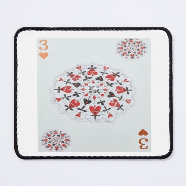 Item preview, Three of Hearts – Mandala Card Art designed and sold by Ateliê dos Naipes .