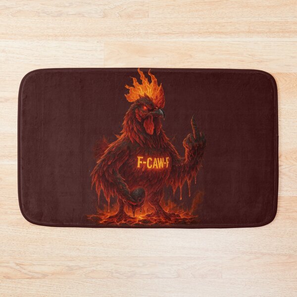 Item preview, F-CAW-F Fire Rooster – Flaming Angry Chicken Dark Humor Design designed and sold by TrendTribeTP.