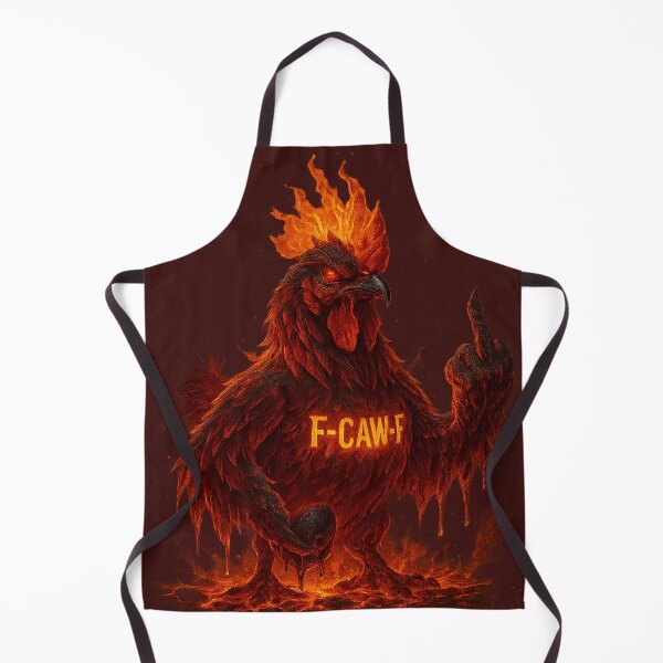 Item preview, F-CAW-F Fire Rooster – Flaming Angry Chicken Dark Humor Design designed and sold by TrendTribeTP.