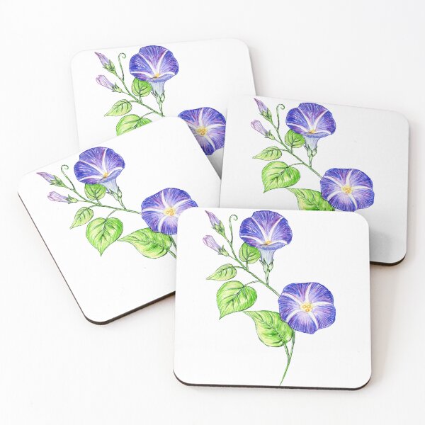 Item preview, Morning glory, blue flowers designed and sold by MartaHorodniczy.