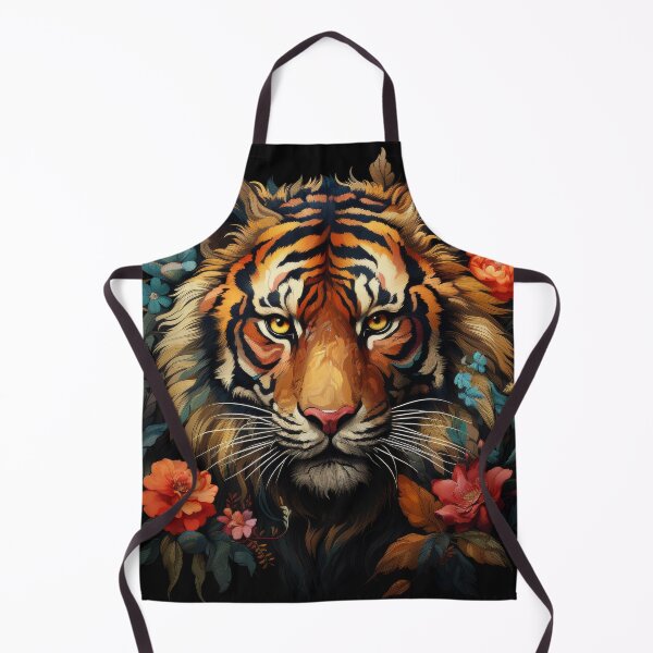 Item preview, Majestic Tiger Surrounded by Vibrant Floral Jungle designed and sold by Daagath.