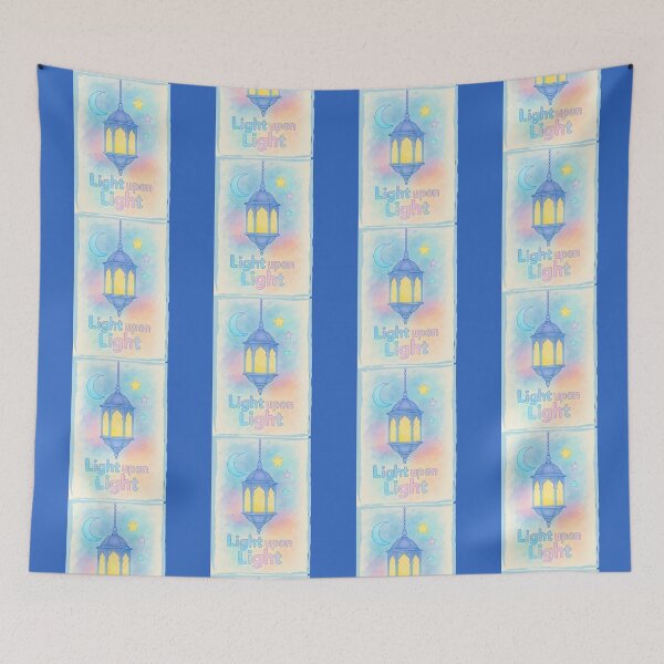 Item preview, Playful "Light upon Light" Pastel Lantern Art designed and sold by D-Islamic.
