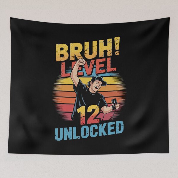 Item preview, 12 Years Old Birthday Dabbing Boy Bruh 12th Level Unlocked  designed and sold by ClassicAnthony.