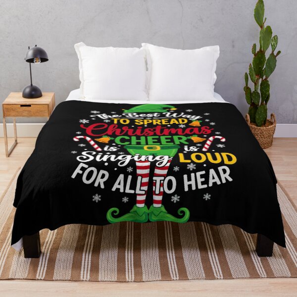 Item preview, Spread Christmas Cheer Singing Loud Elf Quote designed and sold by VividDripCo.