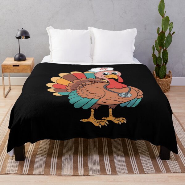 Item preview, Turkey Nurse Stethoscope Thanksgiving Fall Scrub Top designed and sold by BakeryDozen.